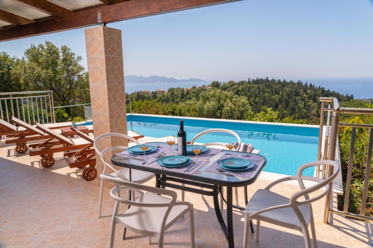 Stone Villa Eriphyle ,Private Witn Sunset View Fiskardo Ngoại thất bức ảnh