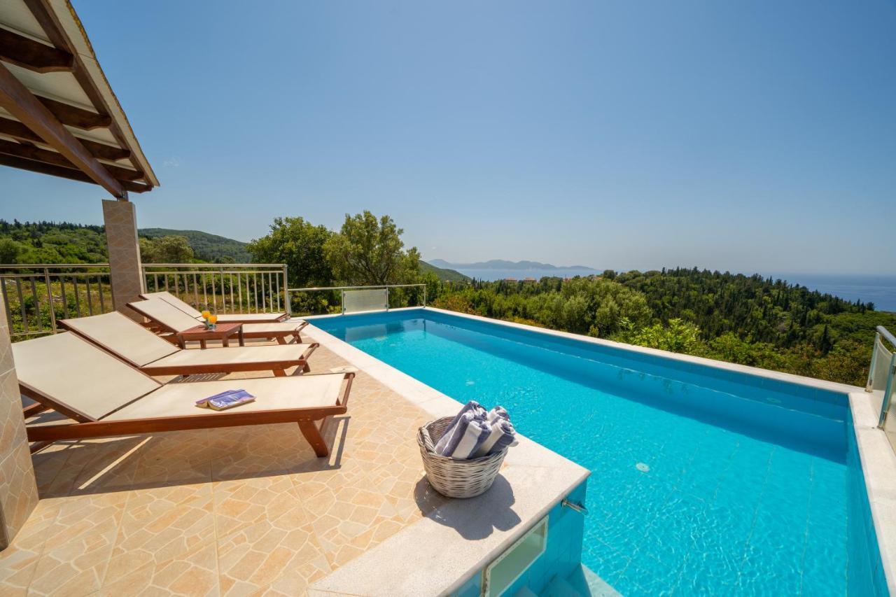 Stone Villa Eriphyle ,Private Witn Sunset View Fiskardo Ngoại thất bức ảnh