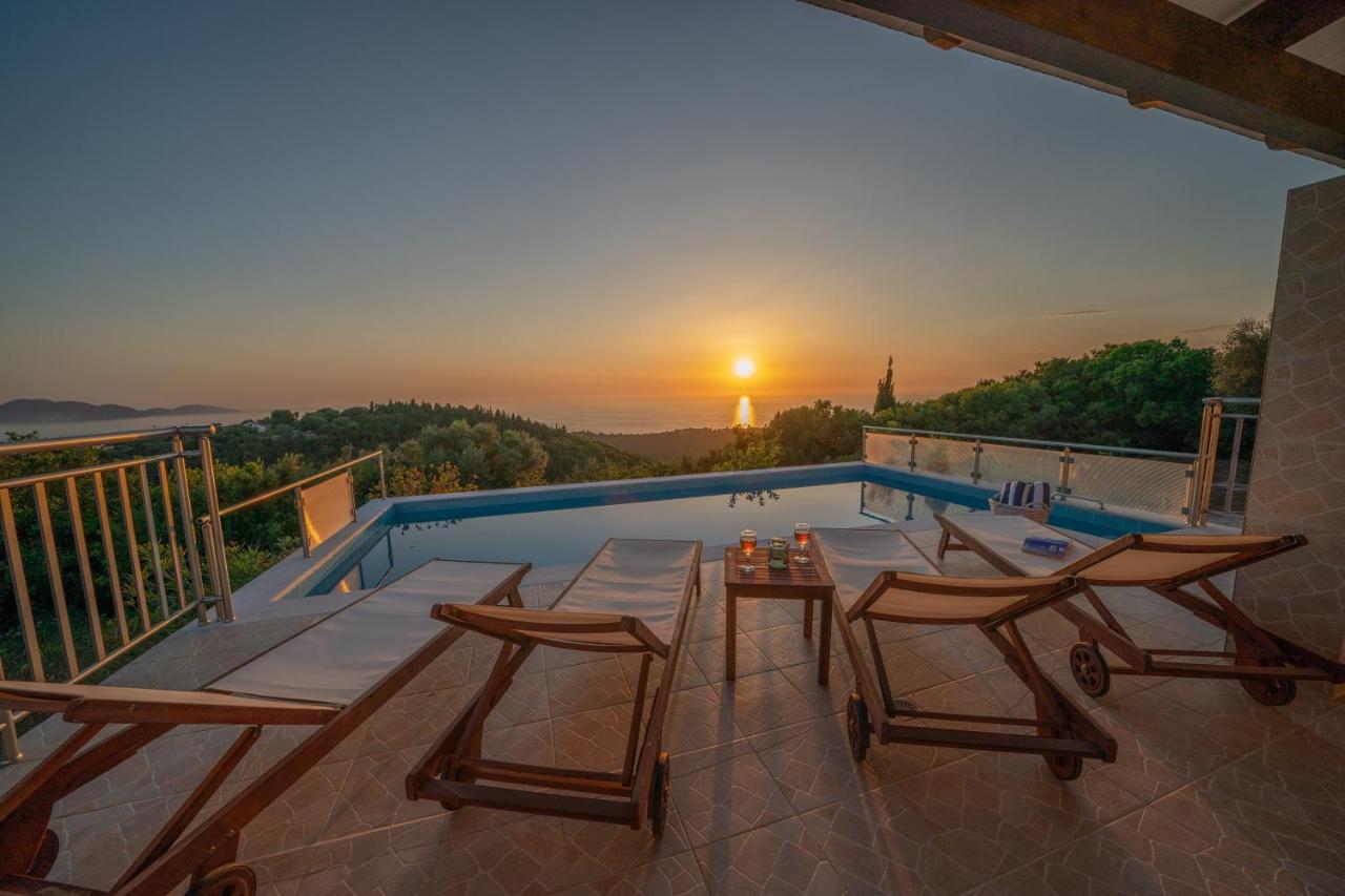 Stone Villa Eriphyle ,Private Witn Sunset View Fiskardo Ngoại thất bức ảnh