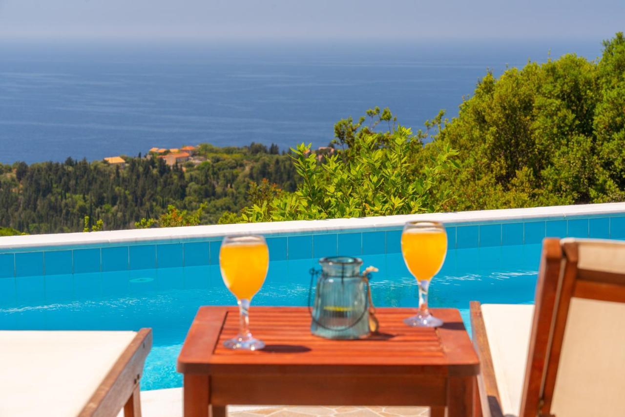 Stone Villa Eriphyle ,Private Witn Sunset View Fiskardo Ngoại thất bức ảnh