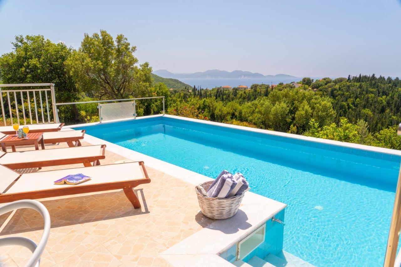 Stone Villa Eriphyle ,Private Witn Sunset View Fiskardo Ngoại thất bức ảnh